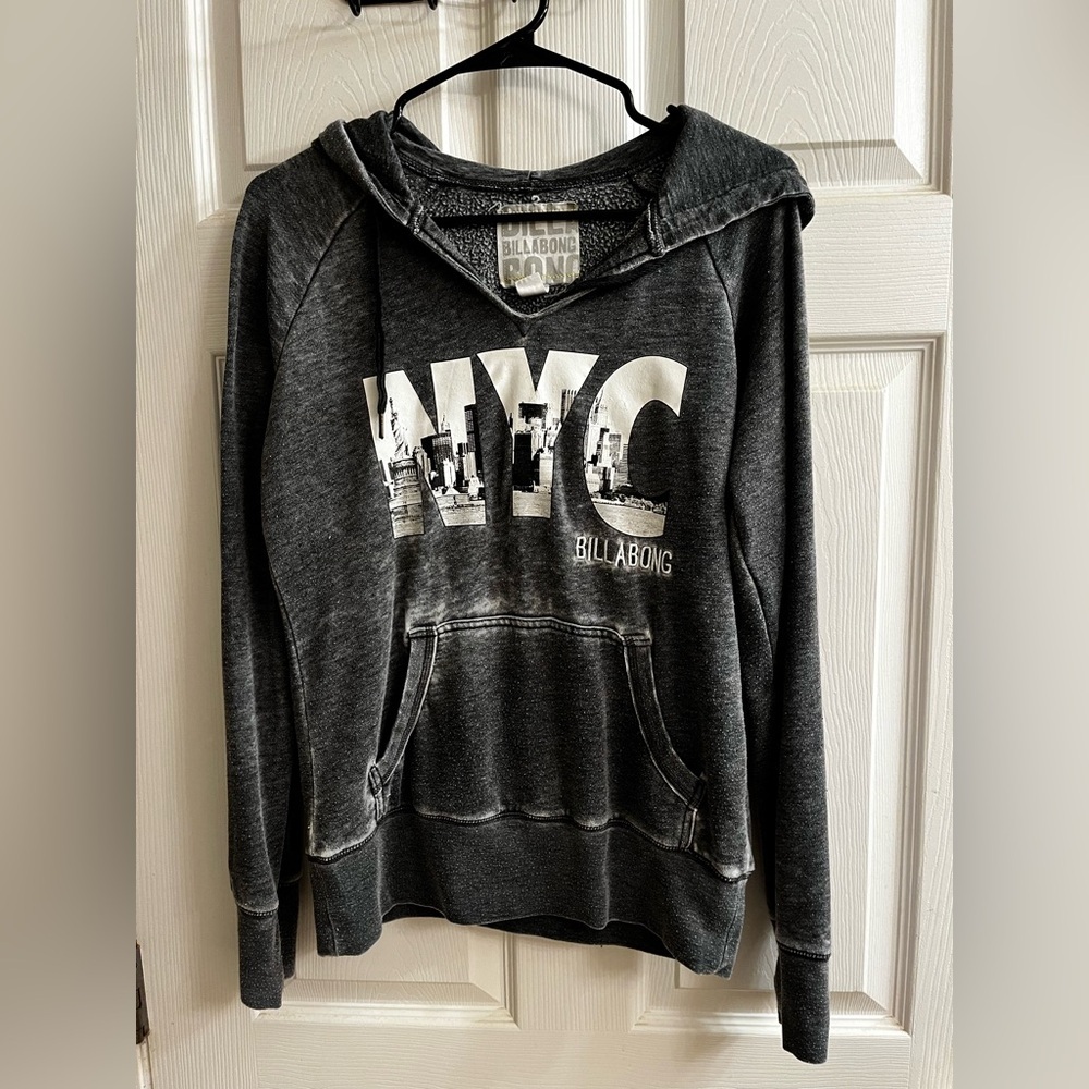 Billabong~Gray Hoodie~SOFT~Lg